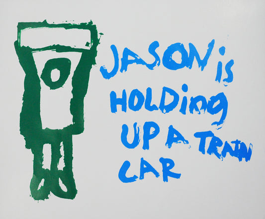 Jason is Holding up a Train Car (D1541)