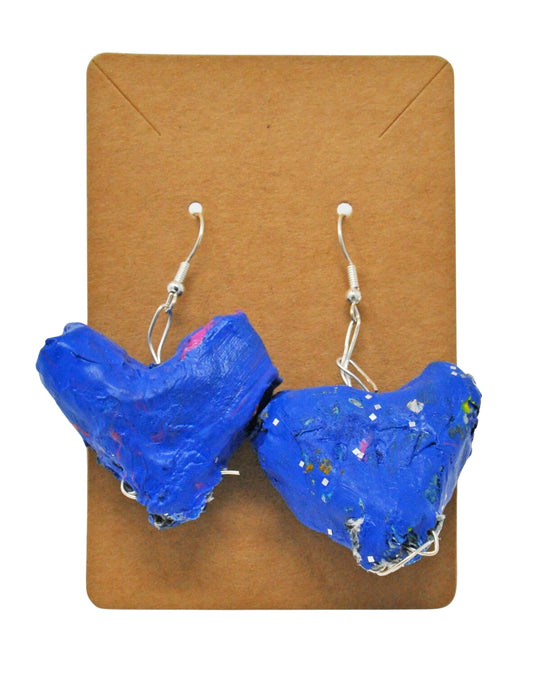 Blue Heart Earrings (J0018)