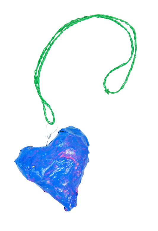 Blue Heart Necklace (J0021)