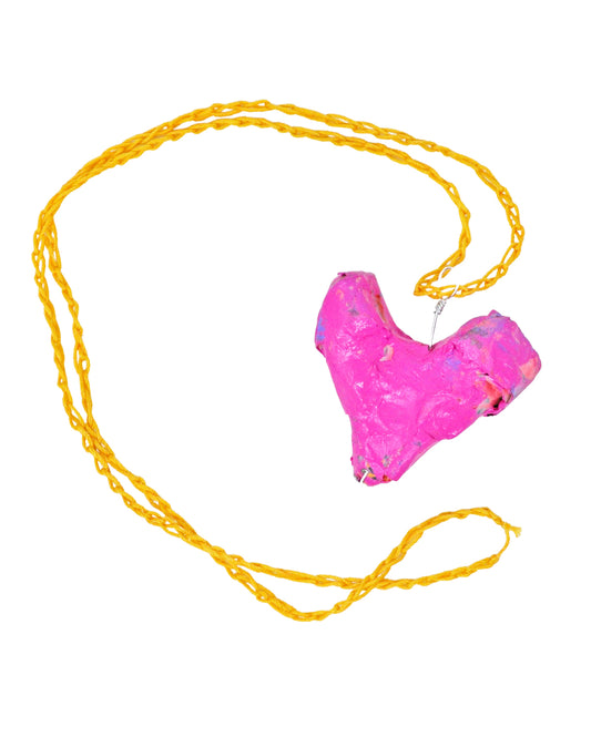 Pink Heart Necklace (J0022)