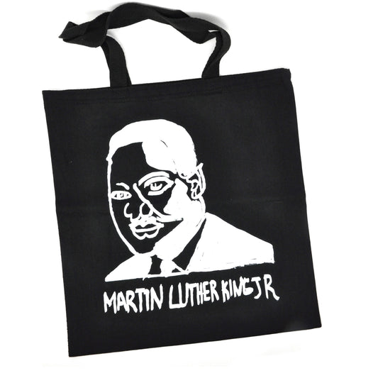 Tote bag: Martin Luther King Jr. (White on Black)