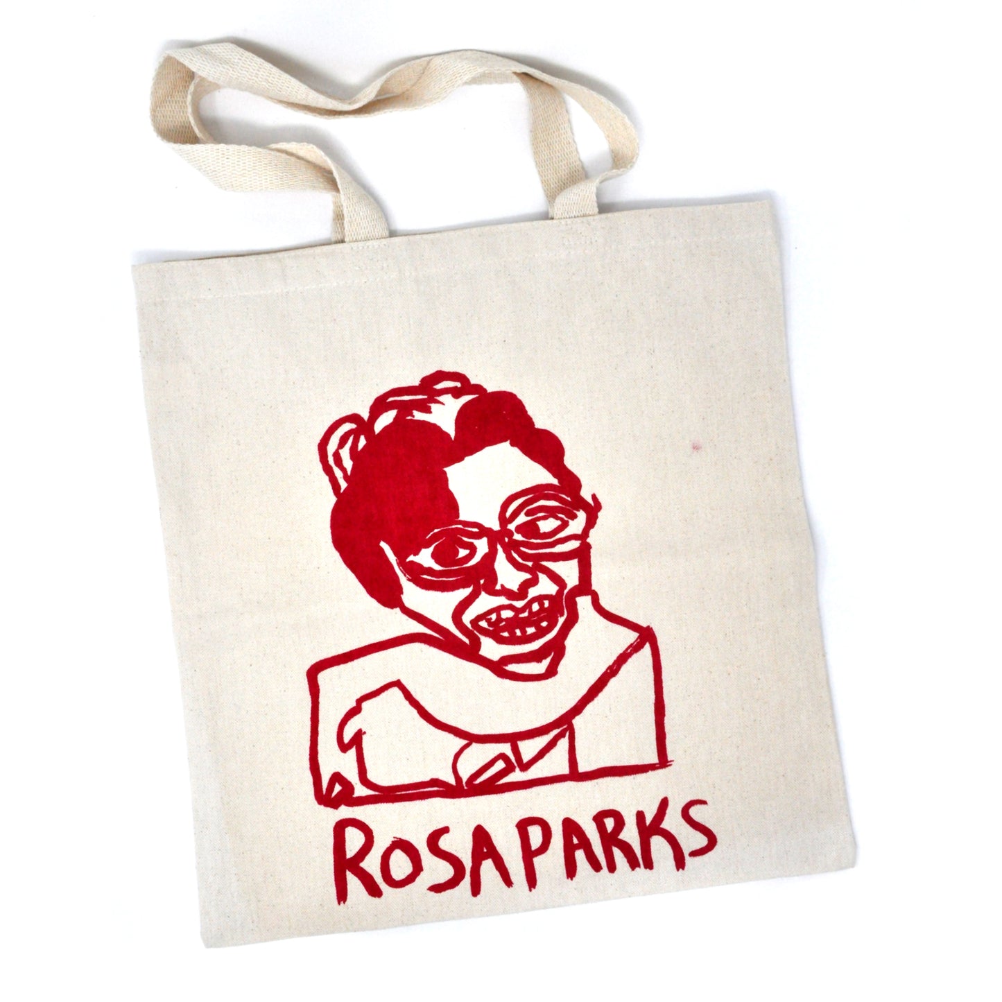 Tote Bag: Rosa Parks (Red on Natural)